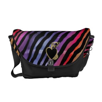 Electric Rainbow Tiger Love ~ Messenger Bag