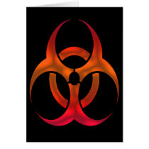 Electric Red Bio Hazard Greeting Card