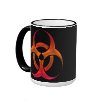 Electric Red Bio Hazard mugs