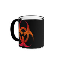 Electric Red Bio Hazard Coffee Mugs