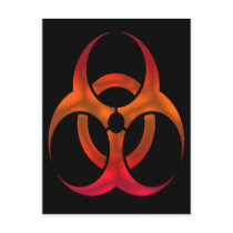 Electric Red Bio Hazard postcards