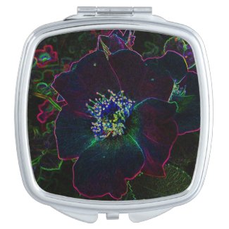 Electric Rose Abstract Compact Mirror