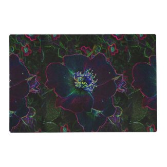 Electric Roses Abstract Laminated Placemat