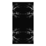 Electric Scratch. Black, White Fractal Art. Photo Greeting Card