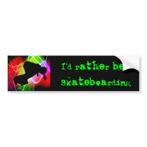 Electric Spectrum Skateboarder Bumper Stickers