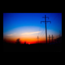 "Electric Sunset" - Photo Landscape on Canvas posters
