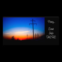 "Electric Sunset" - Photo Party Invitation Cards photo cards
