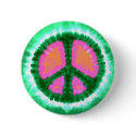 Electric Tie-Dye Peace Sign buttons by makelovenotwar Electric Tie-Dye Peace Sign buttons