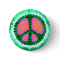 Electric Tie-Dye Peace Sign buttons by makelovenotwar Electric Tie-Dye Peace Sign buttons