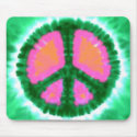 Electric Tie-Dye Peace Sign mousepads by makelovenotwar Electric Tie-Dye Peace Sign mousepads