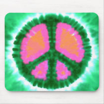 Electric Tie-Dye Peace Sign mousepads