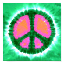 Electric Tie-Dye Peace Sign posters by makelovenotwar Electric Tie-Dye Peace Sign posters