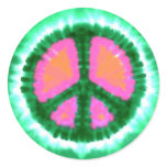 Electric Tie-Dye Peace Sign Sticker