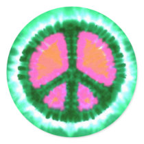 Electric Tie-Dye Peace Sign Sticker