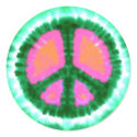 Electric Tie-Dye Peace Sign stickers