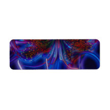Electric Tiger Lily Custom Return Address Labels