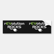 Electric Vehicles Rocks Bumper Stickers