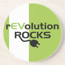 Electric Vehicles Rocks Drink Coasters
