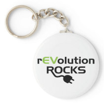 Electric Vehicles Rocks Keychain