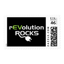 Electric Vehicles Rocks Postage Stamps