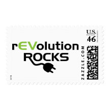 Electric Vehicles Rocks Postage Stamps