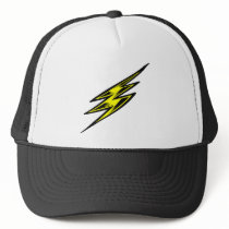 Electric Yellow Lightning Bolt Mesh Hat
