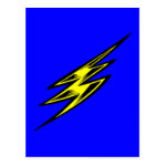 Electric Yellow Lightning Bolt Postcards Electric Yellow Lightning Bolt Postcards