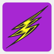 Electric Yellow Lightning Bolt Sticker