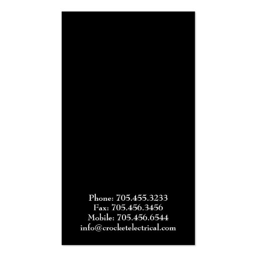 Electrical - Business Cards (back side)