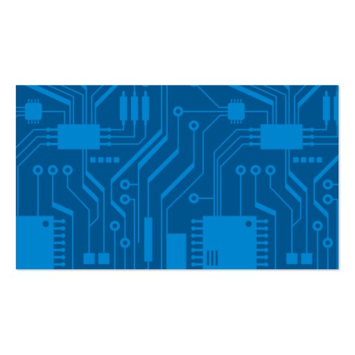 Electrical Circuit Board Blue Business Cards (back side)