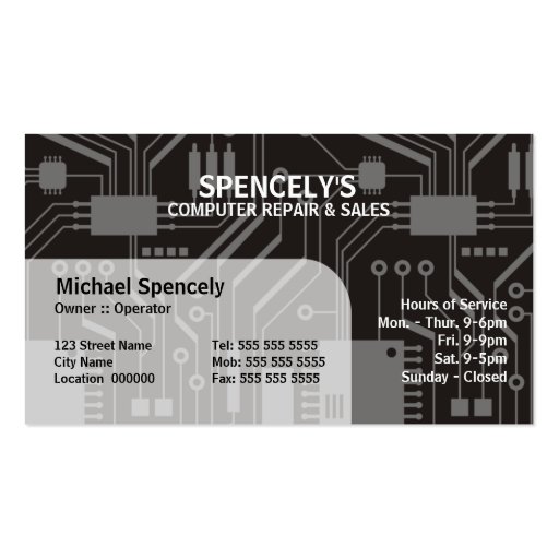 Electrical Circuit Board Business Cards