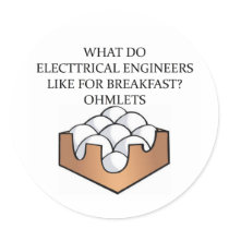 ELECTRICAL engineering Round Stickers