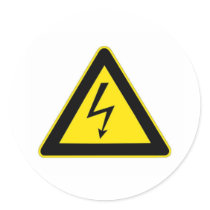Electrical Hazard Round Sticker