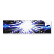 Electrical Lightning Star Burst Bumper Sticker
