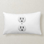 Electrical Plug Click to Customize Color Decor Throw Pillow