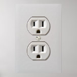 Electrical Power Outlet Plug in Poster