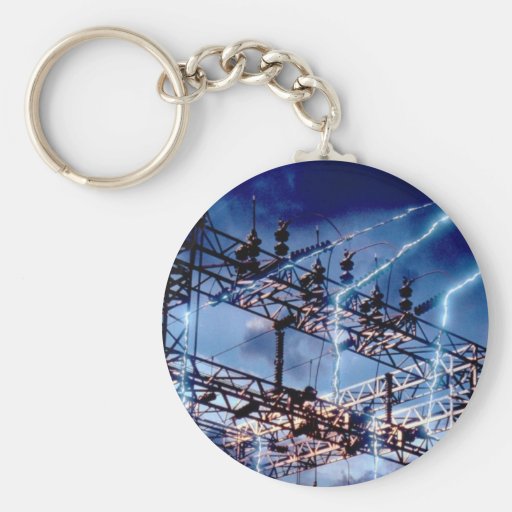 Electrical power substation key chains