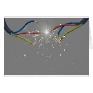 electrical spark greeting cards