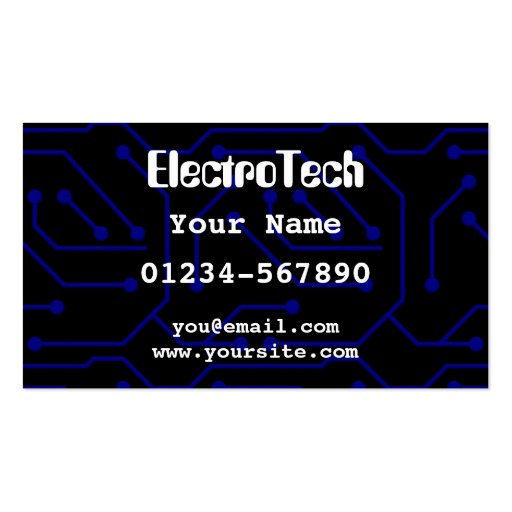 Electrical / Technical Business Cards (back side)
