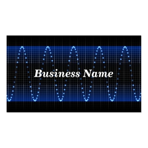Electrical Wave Background Business Card Templates (front side)