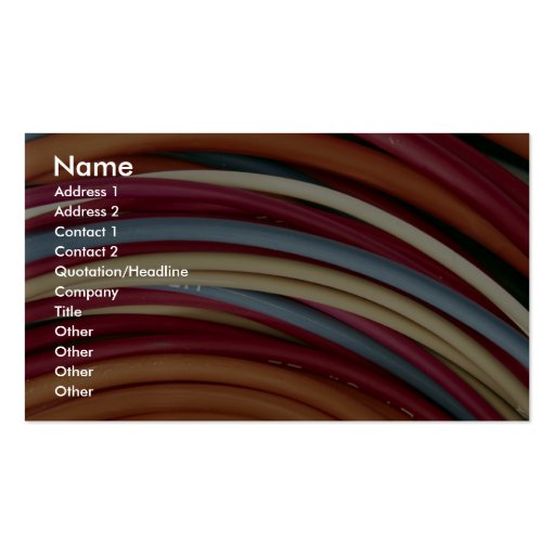 Electrical wire business cards (front side)