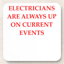 electrician beverage coaster
