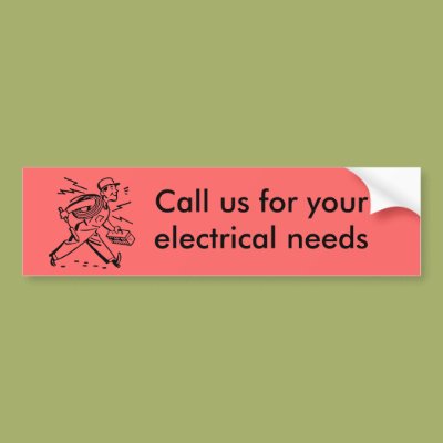 Electrician  Zazzle_bumpersticker