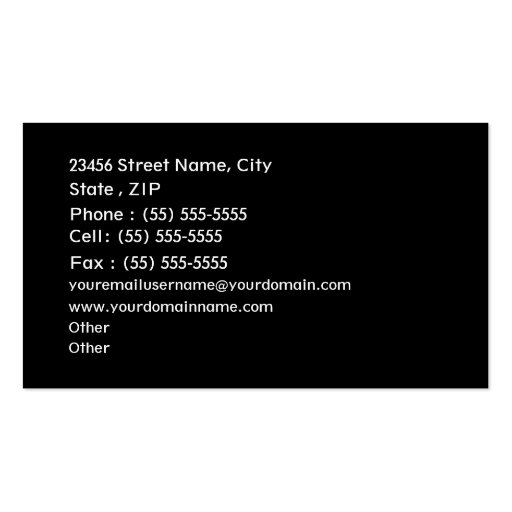 Electrician Business Business Card (back side)