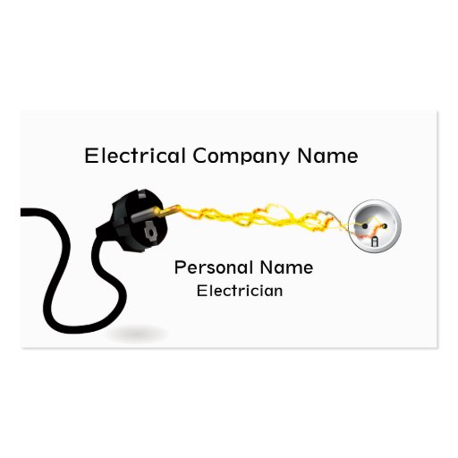 Electrician Business Business Card (front side)
