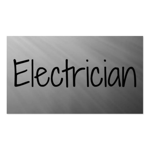 Electrician Business Card (front side)
