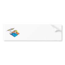 Electrician Construction Worker Retro Bumper Stickers