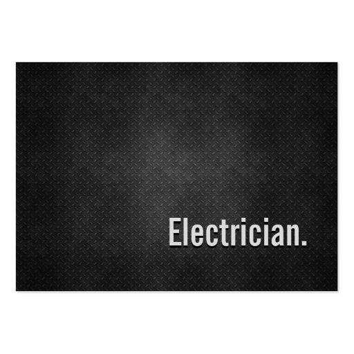 Electrician Cool Black Metal Simplicity Business Cards