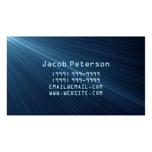 Electrician, Electric, Construction Business Card (back side)