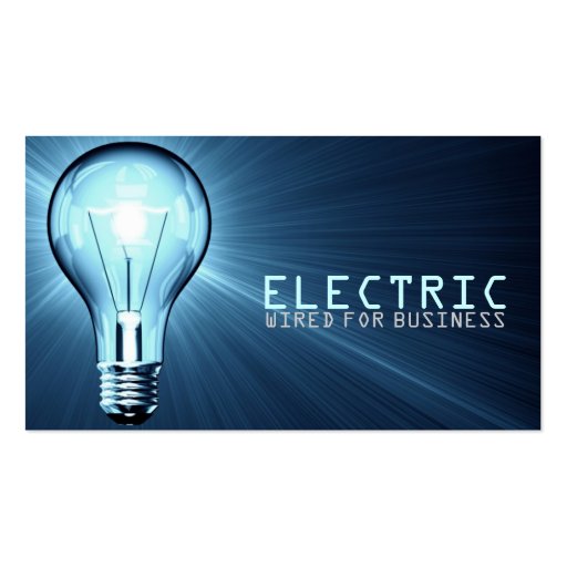 Electrician, Electric, Construction Business Card (front side)